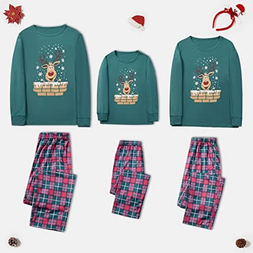 Божиќни пижами за руно за семејно семејство што одговараат на Божиќните пижами поставени семејни пижами поставени лето