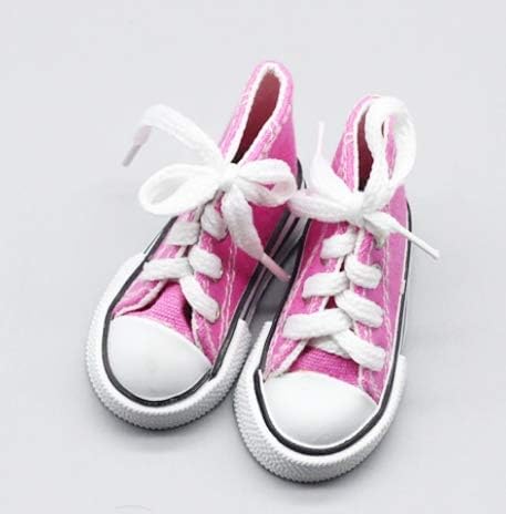 Студио една чевли од 7,5 см платно за 1/3 BJD кукла модни мини розови чевли
