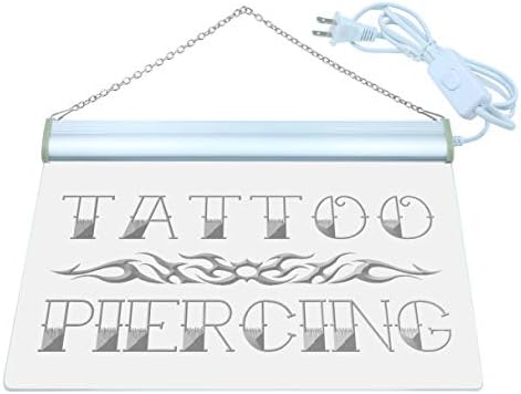 Продавница за пирсинг на тетоважа со тетоважи во Мајами водеше неонски знак црвен 24 x 16 инчи ST4S64-I559-R