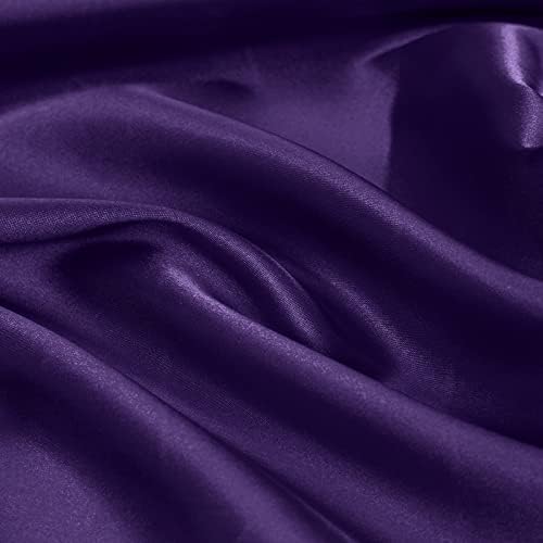 Хорбаунал 6 Пакување Виолетова Сатенска Покривка за Маса 60 х 102 Инчи Правоаголник Сатенска Покривка За Маса Светла Свилена Крпа За Маса