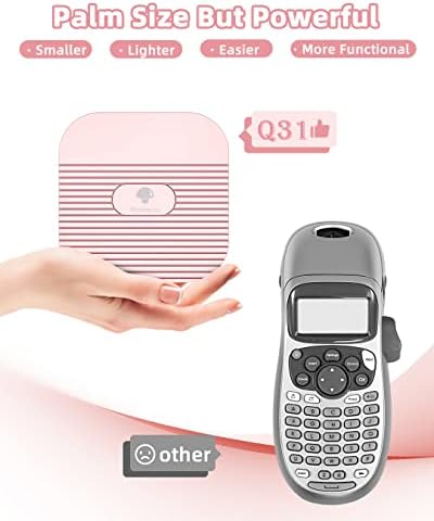 Fomemo Етикета Производители Со Лента Q31 Мини Етикета Производител Portabel Bluetooth Етикета Печатач со 6 Ленти, Компатибилен со iOS &засилувач; Android, Одлично За Дома, Канцелариј