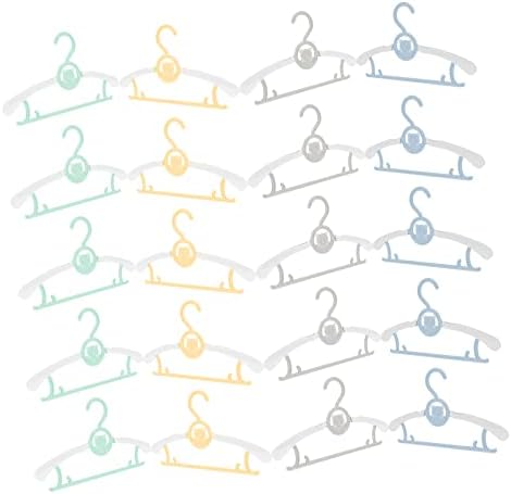 Besportble 20 парчиња телескопска облека за деца за закачалки за закачалки за закачалки за закачалки со повеќенаменски закачалки пластични