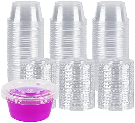 Зелени Директни Контејнери Од 2 мл Со Капаци | Пластични Чаши За Џело За Еднократна Употреба | Мали Проѕирни Пластични Чаши За Зачини За Сос,