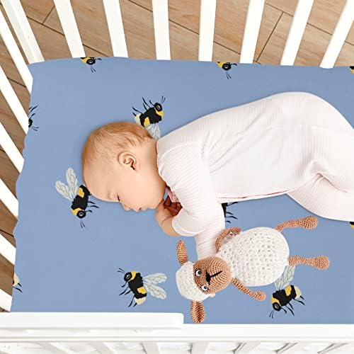 Umiriko Bee Pack n Play Baby Play Playard Sheets, Mini Crib Sheet за момчиња девојчиња играч на играчки Cover 20246319