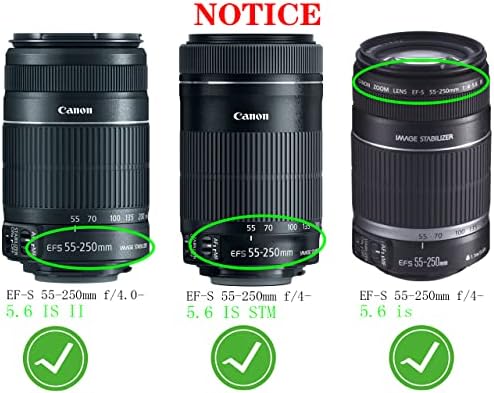 Капакот на капакот на леќи од 58мм за Canon EF-S 55-250mm f/4-5.6 е STM, EF-S 55-250mm f/4-5.6 IS II, EF-S 55-250mm f/4-5.6