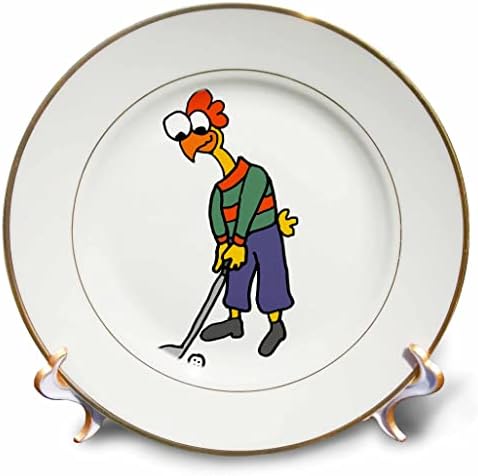 3drose Смешна симпатична гума пилешко свири спортски цртан филм за голф - плочи