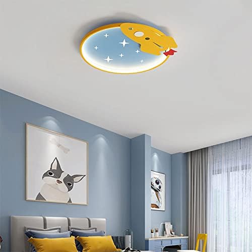 TPOFHS модерна креативна едноставна ракета LED LED LED таванска ламба за детска соба starвездена таванска ламба за тавани за момчиња
