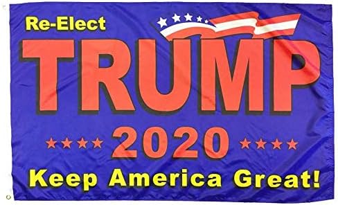 MWS 3x5 3'x5 'Повторно избран Трамп 2020 Flag & Trump 2020 Чувајте Америка одлична морнарица САД Хет Громети Двоен зашиен Премиум Квалитет