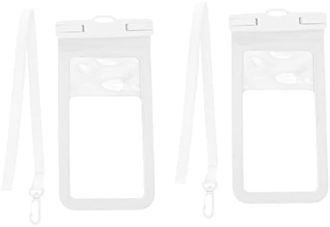 Inoomp 2 парчиња Телефонска Торбичка За Пливање Торба За Мобилни Телефони Подводен Држач За Телефон Капак На Телефонот Бело