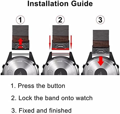 Фехаук 26 22 20мм Спортски Кожен Часовник Ремен Бенд Нараквица За Брзо Ослободување За Гармин Феникс 6Х 6 6с Про 5Х 5 5С Плус 3ХР 935 945 Нараквица