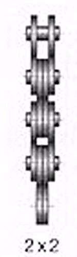 Ametric BL 822X10FT BL Series Leaf Chain, LH1622 ISO Number, BL 822 ANSI Number 25.4 mm Pitch, 2x2 Plate Lacing, 24.13 mm Plate Depth, 4.09 mm