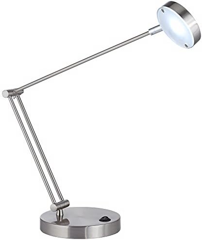 360 Осветлување retарет модерна биро за ламба 19 Висока сатен никел сребрен метал предводена рака прилагодлива рака ротирачка глава за спална