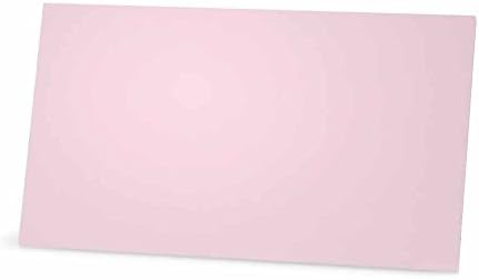 Бебе розови картички за место - стил на рамен или шатор - 10 или 50 пакувања - бело празно предниот дел од цврста боја, гранична