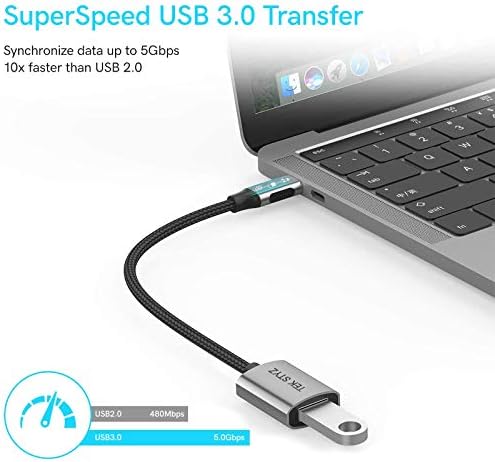Адаптерот TEK Styz USB-C USB 3.0 работи за Xiaomi M2003J15SS OTG Type-C/PD машки USB 3.0 женски конвертор.