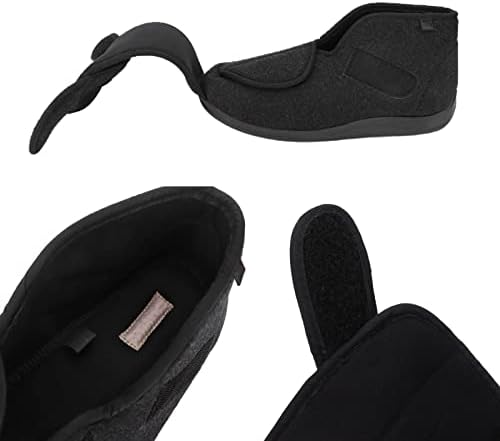 JCJnSl Footloose чевли Дијабетична ортопедска машка лесна за вклопување широкопојасен бар-лента за чевли прилагодливи влезови за прицврстување на допир, удобна меморија