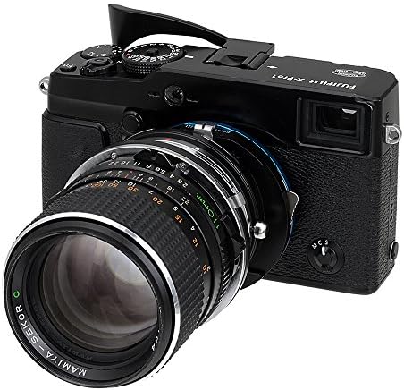 Адаптерот за монтирање на леќи Fotodiox Pro Mount Shift Mamiya 645 Mount Lenses To Fujifilm X-серија адаптер за камера без огледала-се вклопува во телата на фотоапаратот X-Mount, како што се X-PRO1, X-