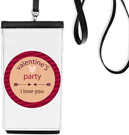 Забава на в Valentубените те сакам стрели Телефон Телефон паричник чанта што виси мобилна торбичка црн џеб