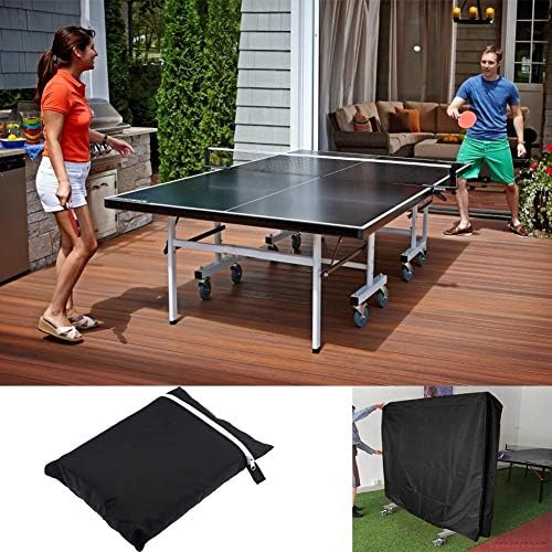 Покрив за тенис на табели J&C 420D пинг -понг табела за табела црна целосна УВ -заштитена табела за тенис на отворено водоотпорен водоотпорен пинг -пинг понг маса на отв