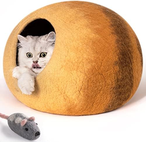 Пештера на мачки пештерски кревет -Смешна волна мачка кревет пештера, еко -пријателска мачка кревет Мачка куќа, чувствувајќи пештери за мачки
