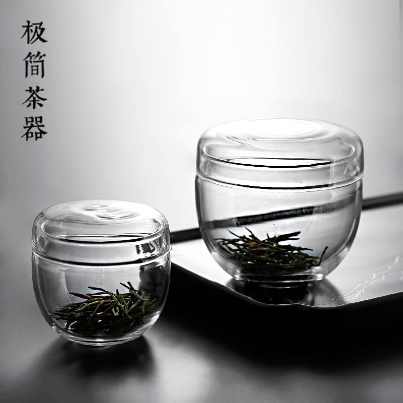 Јапонски стил Домаќинството Рачно изработено мало стаклено чај сад будење чај сад за складирање чај од чај не-запечатен преносен мини чај