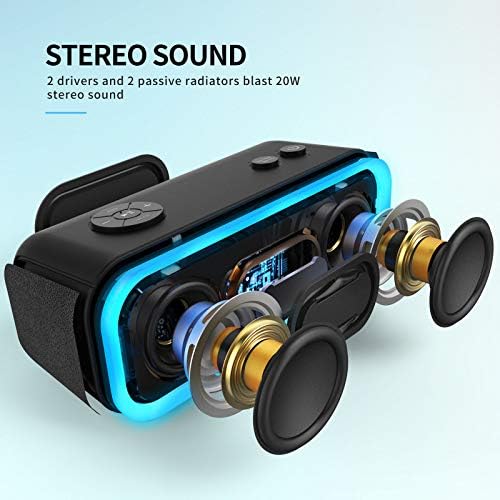 Doss Soundbox Pro Bluetooth звучник сина пакет E-Go II преносен Bluetooth звучник сива