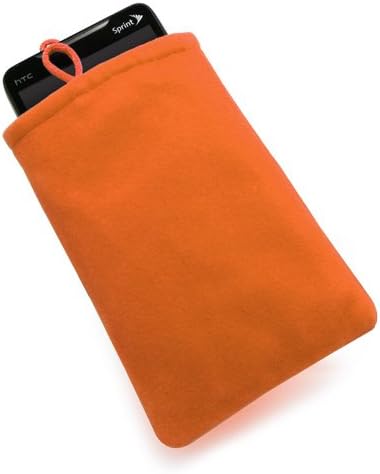 Case Boxwave Case компатибилен со Corsair Game Capture HD60 S - кадифена торбичка, мека велурна ткаенина торба ракав со влечење - Задебелен портокал