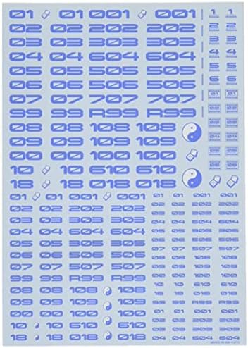 Делови на Хаикиу TR3-N-BLU TR DECAL 3, број, сино, 1 парче, пластичен модел Деклас