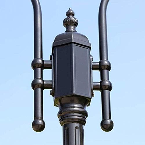 TQXDD Гроздобер Европски Европски E27 Надворешно водоотпорна столб на столб, колона, ламба, Античка викторија стакло алуминиумска