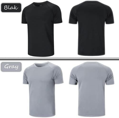 CIMIC 5/3 пакет што работи на врвни мажи Обични кошули тренингот обичен салата за влага, активен атлетски маички со краток ракав