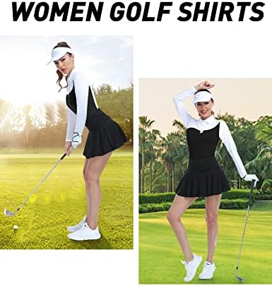 Кошули за голф Chamaенски голф со долги ракави Поло тениски маици Брзи суви копчиња за суво допирање на тренингот Атлетски