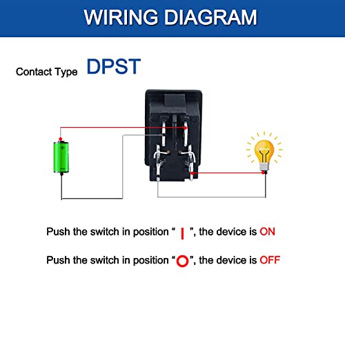 6pcs On-Off Latching Mini Boat Rocker Switch 4-Pin 2 Позиции DPST Toggle Switch Snap во 12V 110V 250V 10A