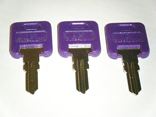 Глобална врска G385 копчиња RVS Моторна приколка клуч Насечен до клуч/Број на заклучување G385 Три 3 Виолетова РВ копчиња Глобална врска