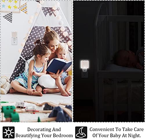 Прекрасни нараквици LED ноќно светло, детски ноќни светла за приклучок за спална соба во wallидна ноќна ламба прилагодлива осветленост за скали