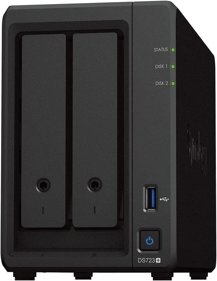 Custotechsales DS723+ Diskstation Пакет СО 2GB RAM МЕМОРИЈА, E10G22-T1-Mini 10gbe Картичка И 24TB НА NAS Дискови Целосно Собрани И Тестирани