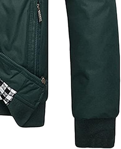 Dgkaxiyahm Машка опуштена деловна стенд-ап јакна со цврста боја, цврста боја, плус големина ветерници палта удобни едноставни поштенски патенти за надворешна облека