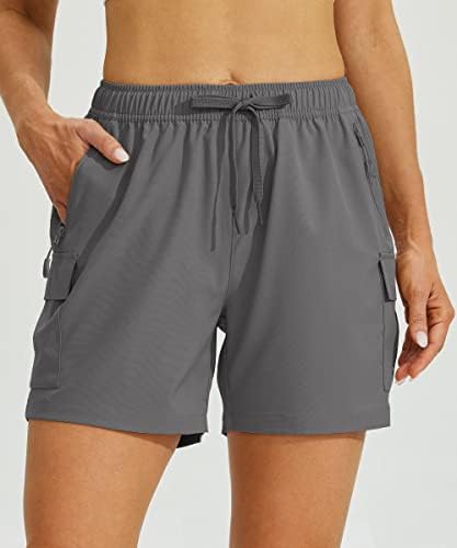 Вилит женски шорцеви пешачки шорцеви Брзи суви голф активни атлетски шорцеви 7 лесни летни шорцеви со џебови