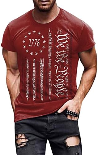 Bmisegm летни маички маички мажи 1776 Ден на независност знаме писма пролетно летно слободно време спорт удобно памук т