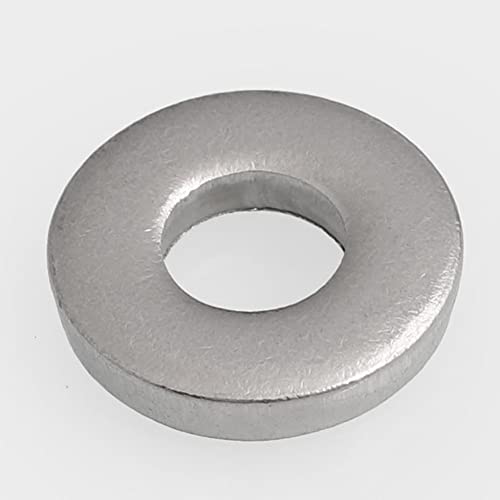100 парчиња 304 не'рѓосувачки челик тешка задебелена рамна мијалник за фитинзи за завртки за завртки метални мијалници M5x15x2mm.