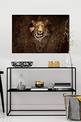 Еврографија Масаи Мара Леопард, одмор Сликарство уметнички дела за домашен декор, врамени 24х36 инчи платно wallидна уметност 24 x 36, 24 x 36