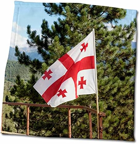 3drose Georgia, Телави. Грузиско знаме што лета во манастирот Греми. - крпи