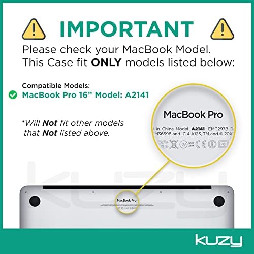 Кузи Компатибилен Со Macbook Pro 16 инчен Случај 2019 2020 Ослободување А2141 Со Тастатура Покривка На Кожата Тврда Обвивка За Macbook
