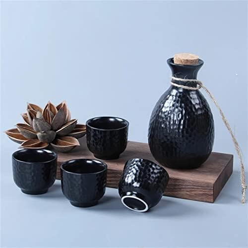 KLHHG вино сет керамика, поставете дома колк колк, мали чаши чај чаши духови за пијалоци, флагонски водени опрема