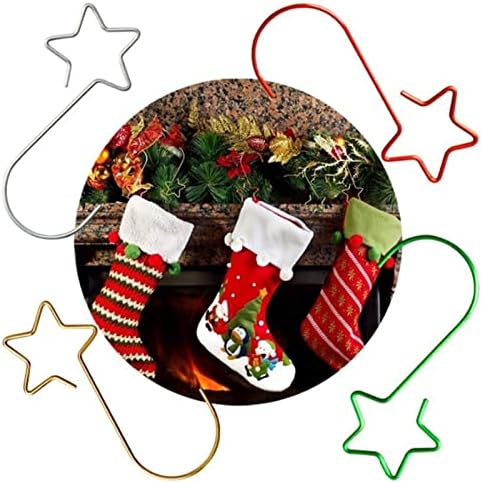 S Hook 20/40/60 парчиња Божиќни украси во облик на куки во облик на куки за божиќни куки за висечки украси за елки за кујна, бања, спална соба