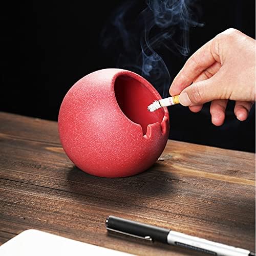 Xiaoheshop Ashtrays за цигари Дома од пепелници од пепелници за цигари, керамичка лента за пепел, отворено пепелник, држач за цигари