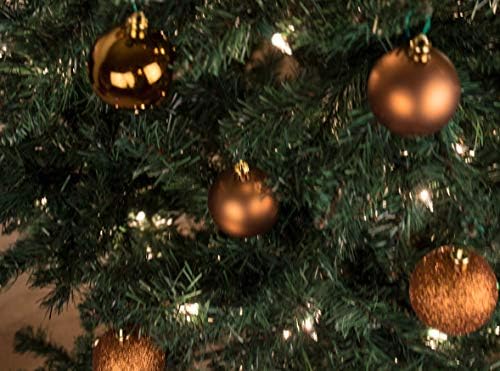 Умни креации украси за новогодишни елки големи 60мм кафеава разновидност пакет Божиќен декор | 24 парче сет совршено за Божиќни украси
