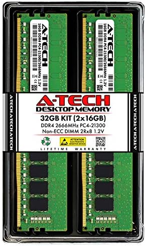 A-Tech 32gb Комплет RAM МЕМОРИЈА За Dell OptiPlex XE3, 7070, 7060, 5070, 5060, 3070, 3060 | DDR4 2666 MHz DIMM PC4 - 21300 Udimm Меморија Надградба