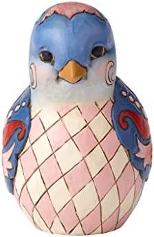 Enesco Jim Shore Heartwood Creek Bluebird of Happuction Floral Figurine, 4 инчи, повеќебојни