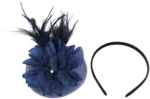 Пердуви клип за коса 20 -ти 50 -ти 50 -ти печати капачиња синамај цветна меш пердуви синами фасцинатори за Ноќта на вештерките