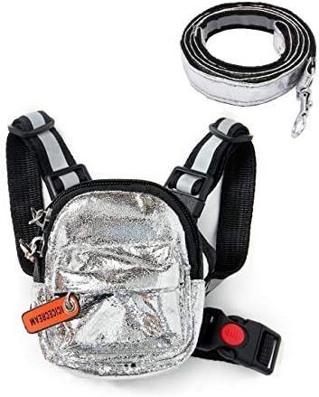 IciceCream Шарен ранец со лесни кучиња со бесплатен поводник прилагодлива симпатична вода отвратителна вода со дише мрежна торба