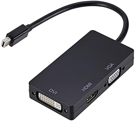 Acrim 3 во 1 Mini DisplayPort адаптер Thunderbolt до HDMI VGA DVI конвертор мини DP за Apple Air Imac MacBook Pro 1 2 3 4, Microsoft Surface Pro,